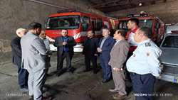 بازدید سرزده بازرس کل قضایی اردبیل از ایستگاه آتش‌نشانی در شهرستان مرزی نمین